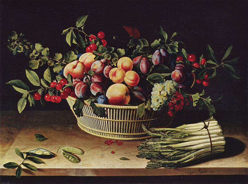 Louise Moillon Weintrauben, apfel und Melonen
